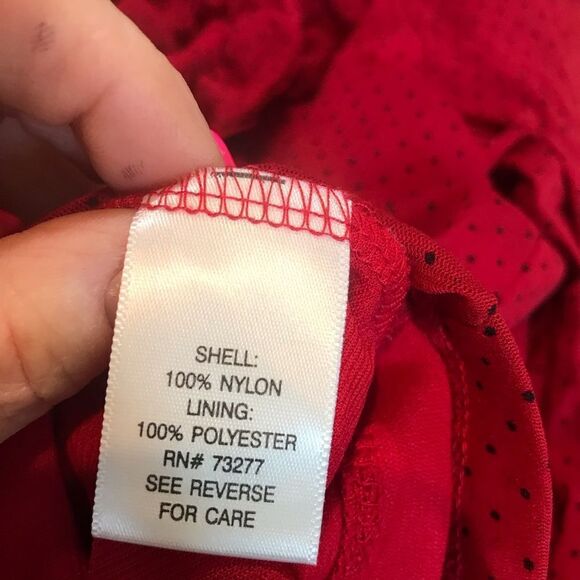 Apt 9 Size 3X Red and Black Polka Dot Blouse - Picture 4 of 7